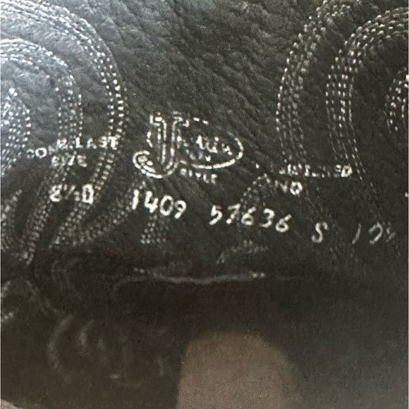Justin black western cowboy boots 8.5D - Picture 8 of 8